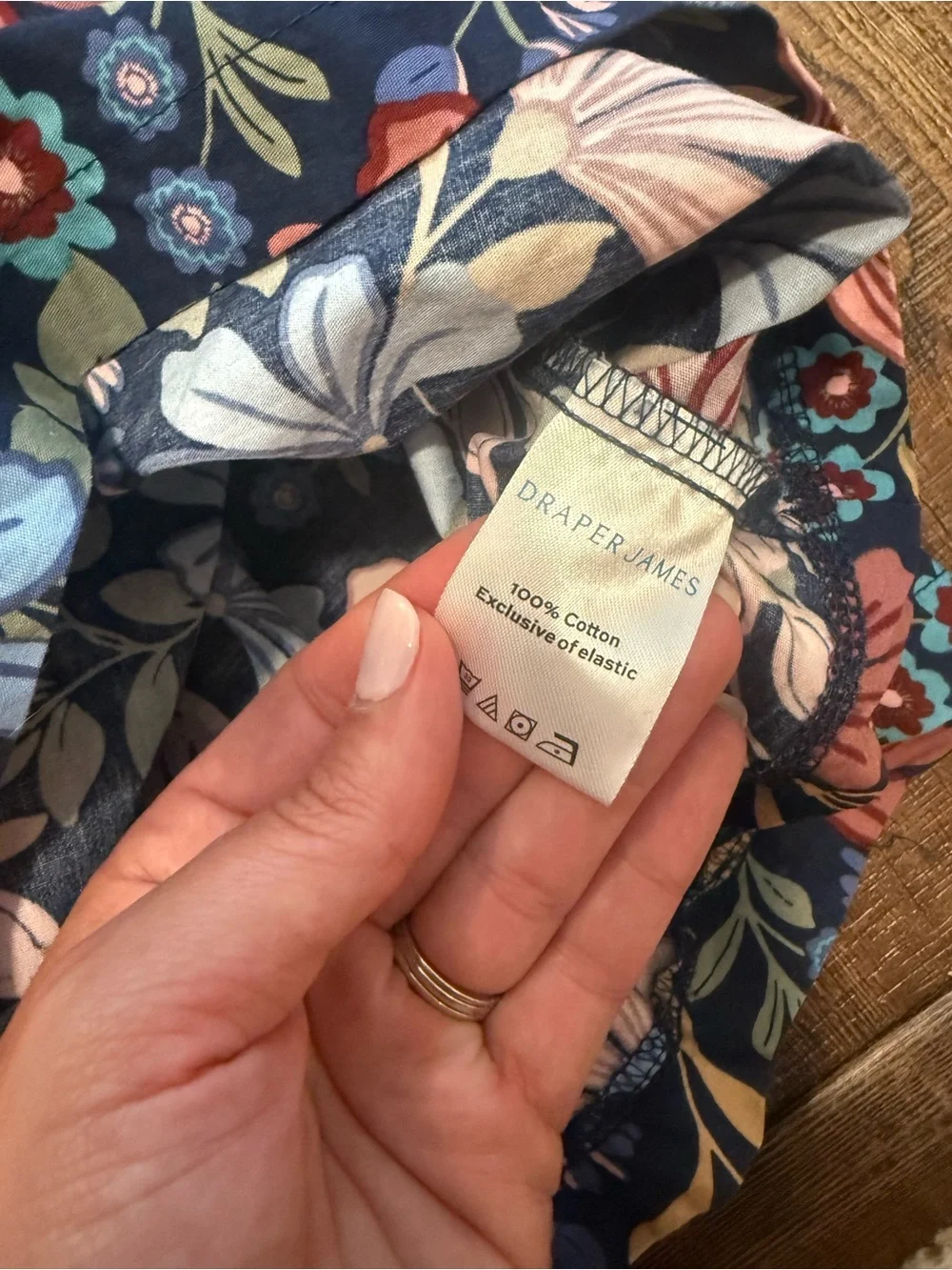 Draper James Girls Navy Floral Puff-Sleeve Twirl Dress